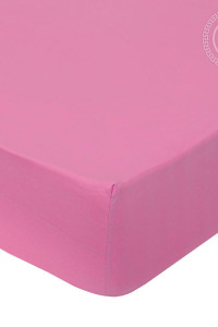 Простыня на резинке поплин "Клюквенный" (последний размер) 90х200