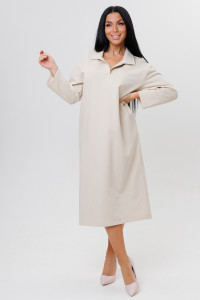 Платье женское №2156 футер 2-х нитка (последний размер) бежевый 52,54