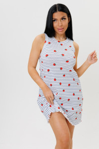 Сорочка женская №2208 рибана (последний размер) белый 48-50