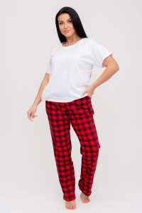 Брюки женские 1575 кулирка (последний размер) красный 50