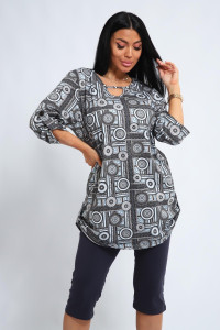 Костюм двойка женский 01052 кулирка (последний размер) серый 60