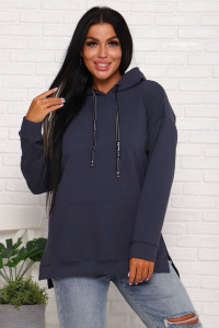 Толстовка женская 944-3 футер с лайкрой (последний размер) серый 46,48