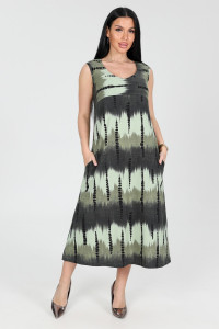 Платье женское "Мираж" ПлК-2916 кулирка (р-ры: 48-62) сев.сияние зелен.
