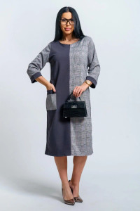 Платье женское "Аллегро" футер (р-ры: 50-58) серый