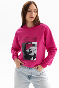 Толстовка женская №00028 футер 2-х нитка (р-ры: 40-58) розовый