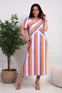 Платье женское №348т кулирка (р-ры: 48-58) оранжевый