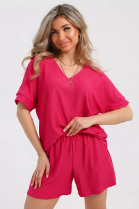 Костюм двойка женский КЖ-005 жатка (р-ры: 44-54) фуксия