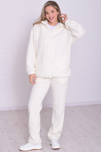 Толстовка женская 6225б флис (р-ры: 38-56) молоко