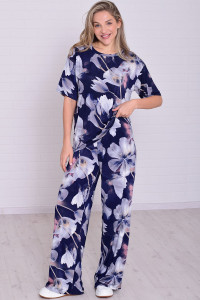 Костюм двойка женский 5353 масло (р-ры: 44-58) синий