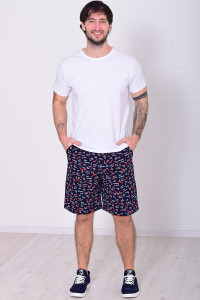 Шорты мужские 9173к кулирка (р-ры: 46-60) синий перчик