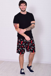 Шорты мужские 9173л кулирка (р-ры: 46-60) черный