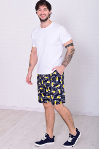 Шорты мужские 9173ж кулирка (р-ры: 46-60) синий