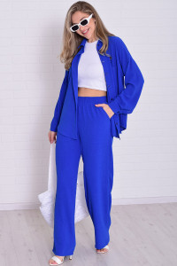 Костюм двойка женский 5352д костюмная ткань (р-ры: 42-56) сапфир