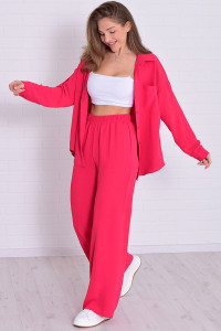 Костюм двойка женский 5352е костюмная ткань (р-ры: 42-56) алый