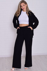 Костюм двойка женский 5352ж костюмная ткань (р-ры: 42-56) черный