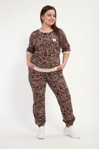 Костюм двойка женский К1364.1 кулирка (р-ры: 46-64)