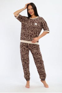 Костюм двойка женский К1364.1 кулирка (р-ры: 46-64)