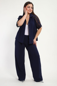 Костюм двойка женский К1375 креп-кружево (р-ры: 48-58)