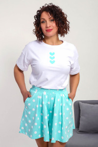 Пижама женская №88145 кулирка с лайкрой (р-ры: 44-54) ментол