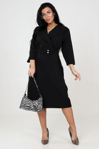 Платье женское №31763 барби (последний размер) черный 50,54,56,58