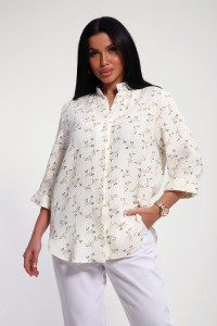 Рубашка женская №32745 муслин (р-ры: 48-58) бежевый