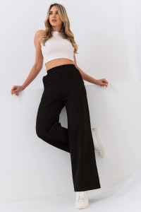 Брюки женские №21578 футер с лайкрой 2-х нитка (р-ры: 42-60) черный