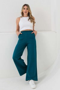 Брюки женские №21578 футер с лайкрой 2-х нитка (р-ры: 42-60) петроль