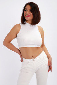 Топ женский №88134 кашкорсе (р-ры: 40-50) белый