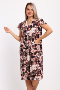 Халат женский №273 кулирка (р-ры: 48-62) коричневый