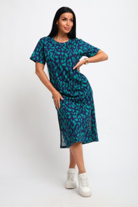 Туника женская №261 кулирка (р-ры: 44-58) темно-зеленый