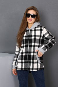 Толстовка женская №52274 кашемир (р-ры: 44-58) клетка