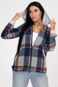 Толстовка женская №52274 кашемир (р-ры: 44-58) синий