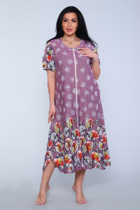 Халат женский №27102 кулирка (р-ры: 50-64) сиреневый