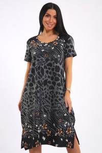 Платье женское ЕПЛ-1049 кулирка (последний размер) антрацит 54,56