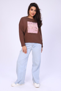 Туника женская №80013 кулирка (р-ры: 48-62) шоколад