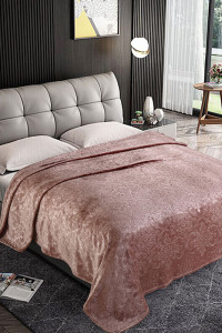 Плед велсофт жаккард беж