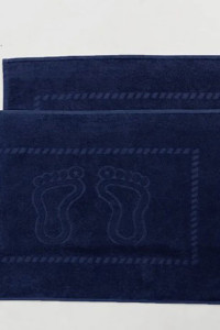 Полотенце махровое "Ножки" синий