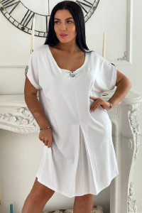 Платье женское №9064 вискоза пенье (последний размер) белый 48