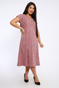 Платье женское №83509 кулирка (последний размер) пудра 56