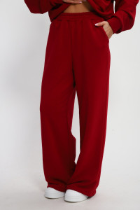 Брюки женские №85556 футер 3-х нитка (последний размер) бордо 48