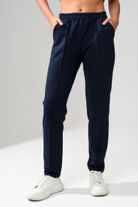 Брюки женские №67169О футер с лайкрой 2-х нитка (последний размер) темно-синий 46,56,58