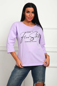 Туника женская №29518 кулирка (последний размер) лаванда 56