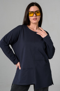 Туника женская №9160 футер с лайкрой 2-х нитка (последний размер) фумэ 54
