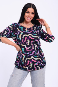 Туника женская №71146 кулирка (последний размер) черничный 50