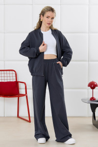 Брюки женские "Баланс-2" футер 2-х нитка с полиэстером (р-ры: 46-56) фуме