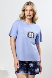 Костюм двойка женский "Контур-2" кулирка (р-ры: 44-54) голубой