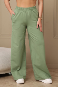 Брюки женские №22303 футер 2-х нитка (р-ры: 42-58) зеленый