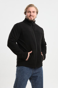 Джемпер мужской №23 флис (р-ры: 48-58) черный