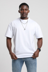 Футболка мужская №18 хлопок стрейч-кулирка (р-ры: 46-56) белый