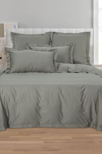Постельное белье мако-сатин "Серо-зеленый"